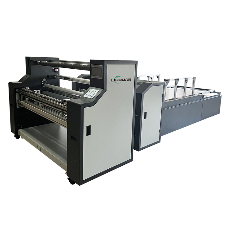 六渡KT板覆板裁切一体机婚庆覆板机自动开槽芙蓉板半透覆膜裱板机